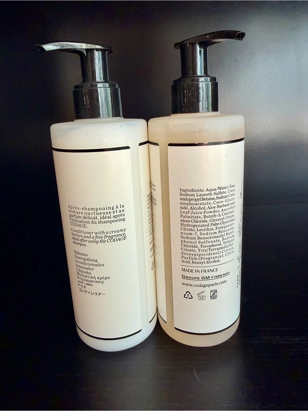 Codage Paris Shampoo and Conditioner Duo